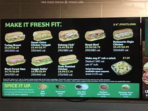 Main Street brings new bold flavors along with old favorites to satisfied guests every day. . Subway near menu
